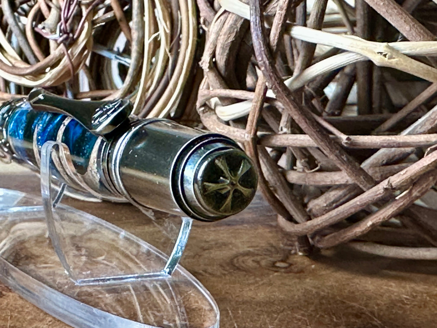 Steampunk (Bronze & Blue and Black Acorn Caps)