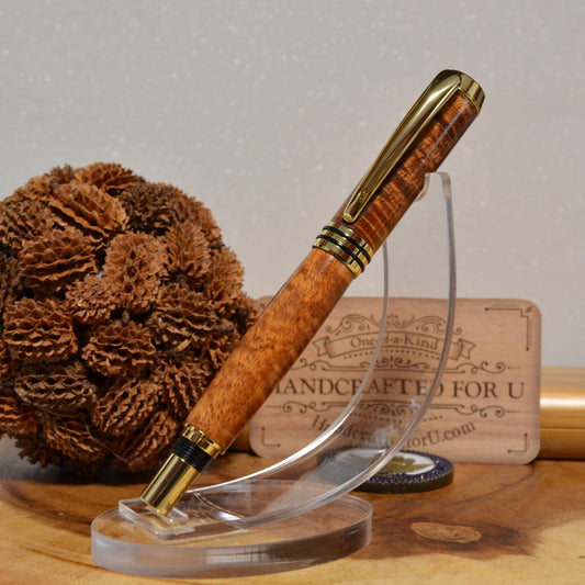 Gold and Black Tycoon Fountain (Hawaiian curly Koa)