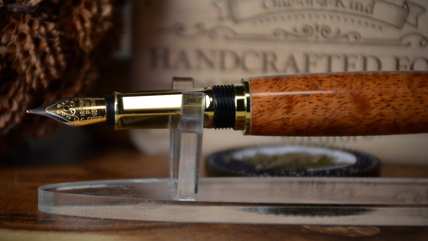 Gold and Black Tycoon Fountain (Hawaiian curly Koa)