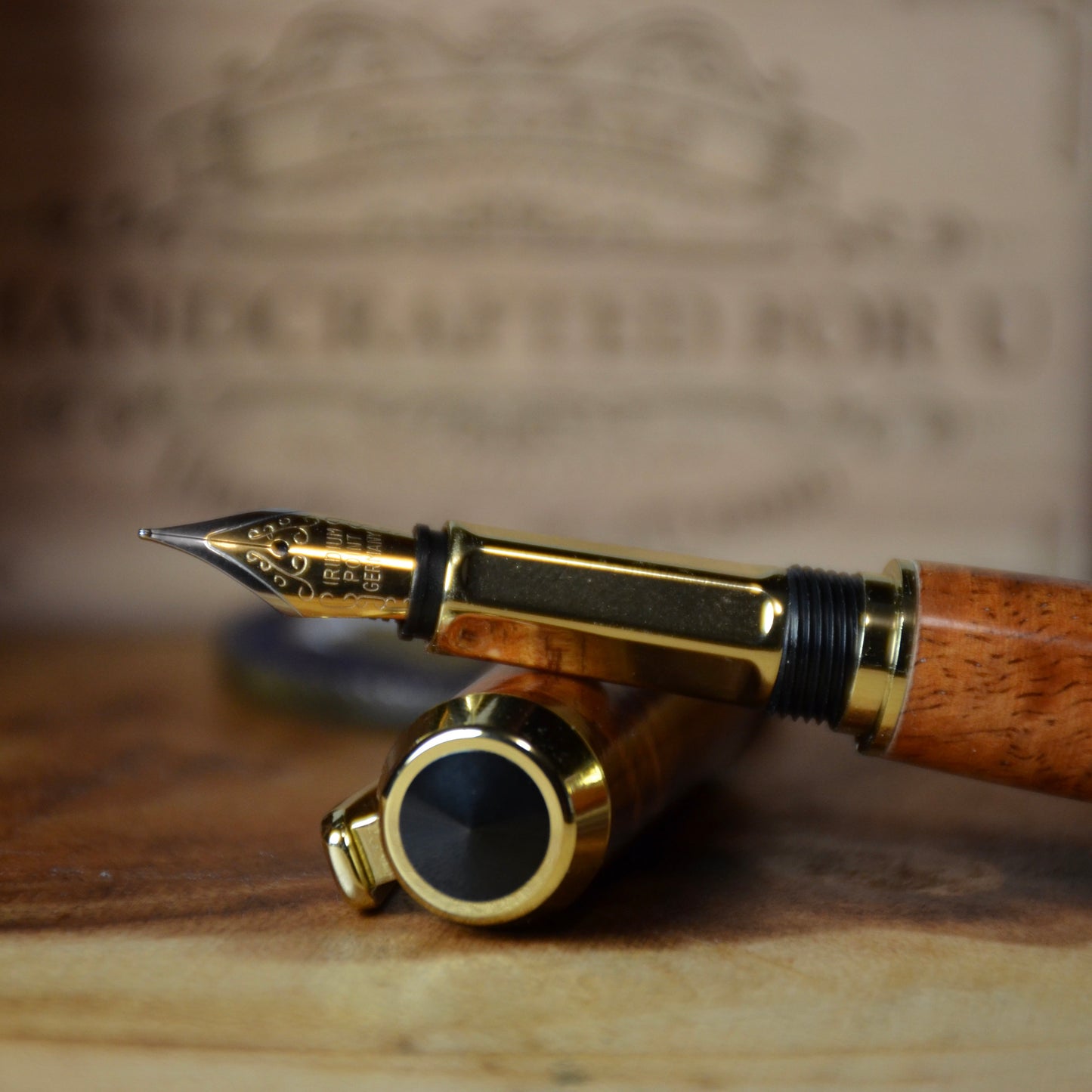 Gold and Black Tycoon Fountain (Hawaiian curly Koa)