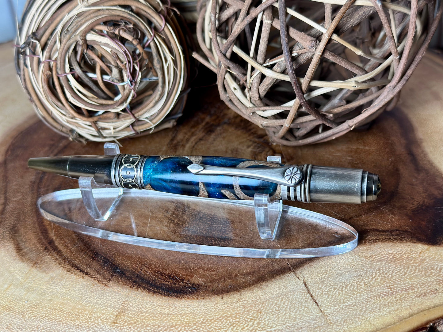 Steampunk (Bronze & Blue and Black Acorn Caps)