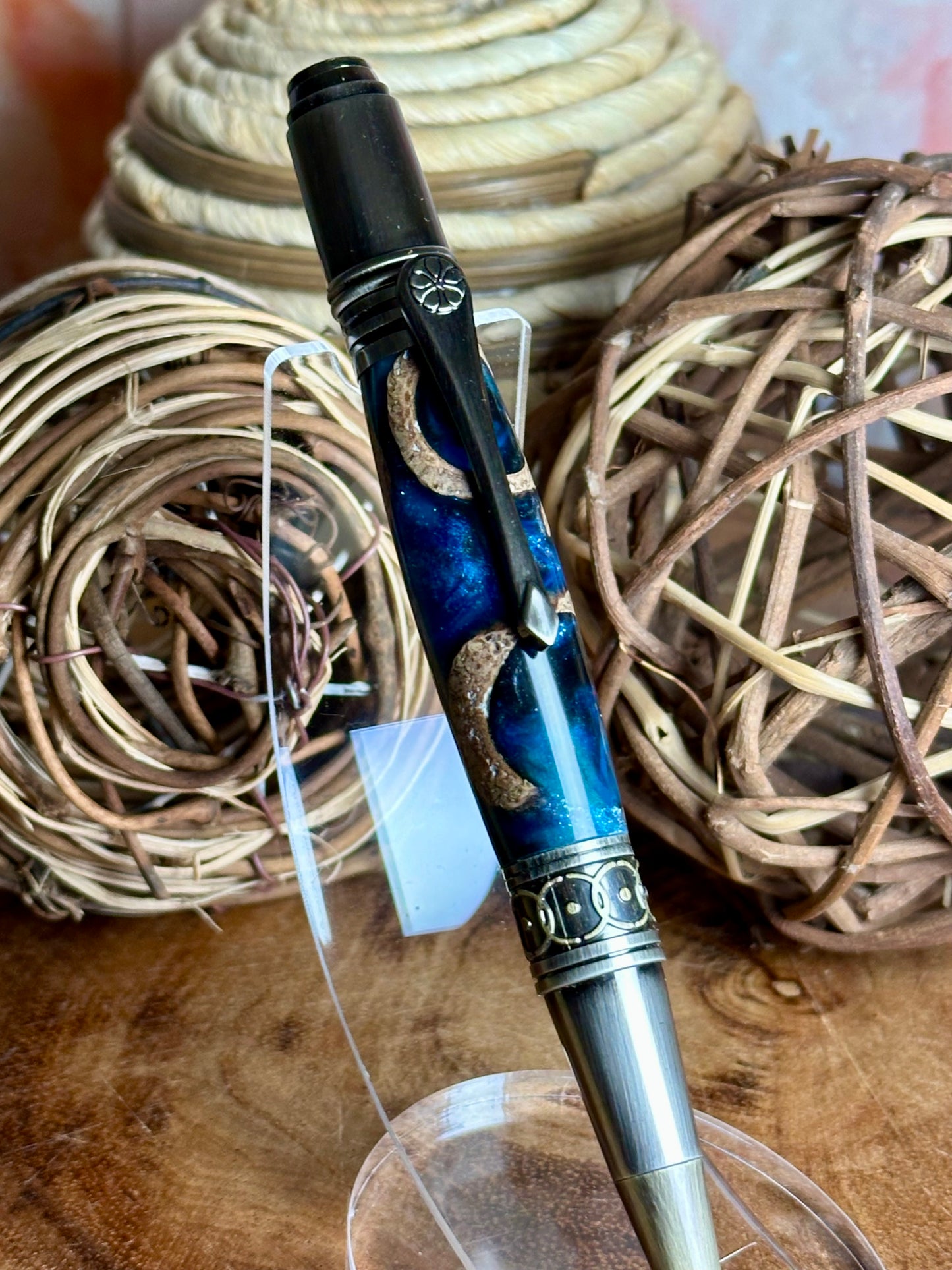 Steampunk (Bronze & Blue and Black Acorn Caps)