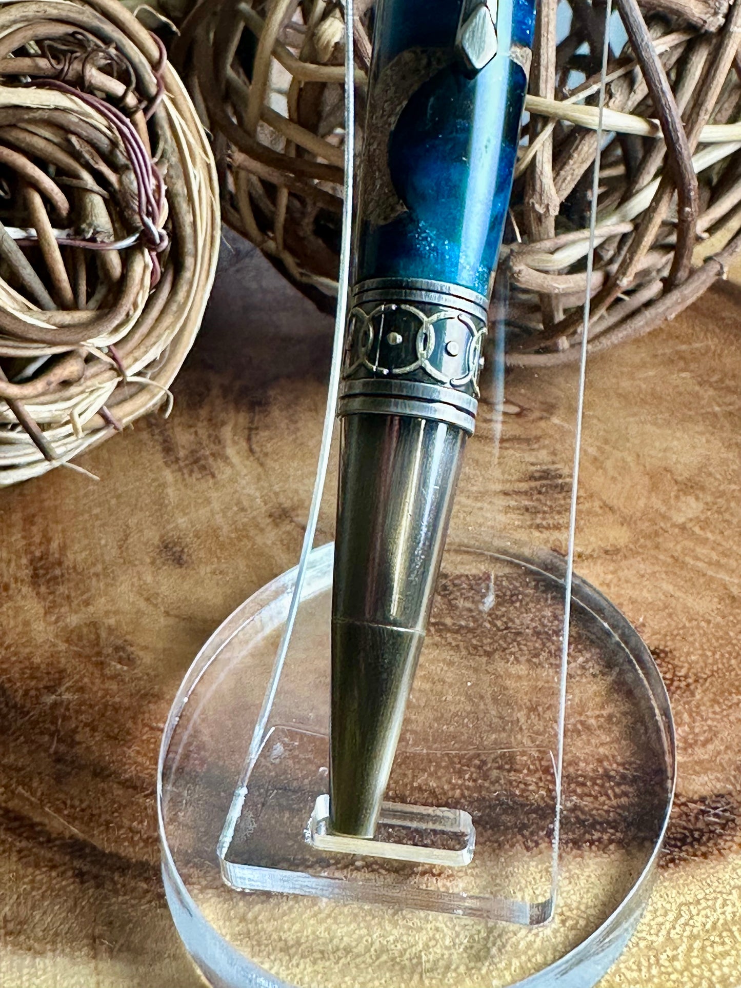 Steampunk (Bronze & Blue and Black Acorn Caps)