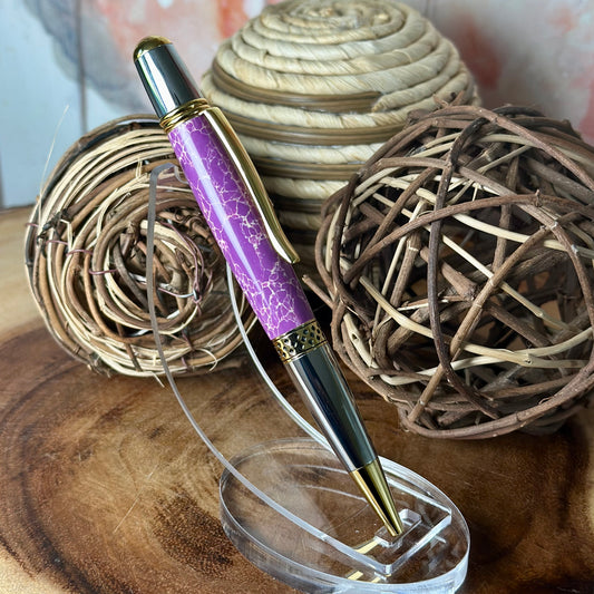 Mesa Gold & Chrome (Faux Stone Charlotte with White Web)