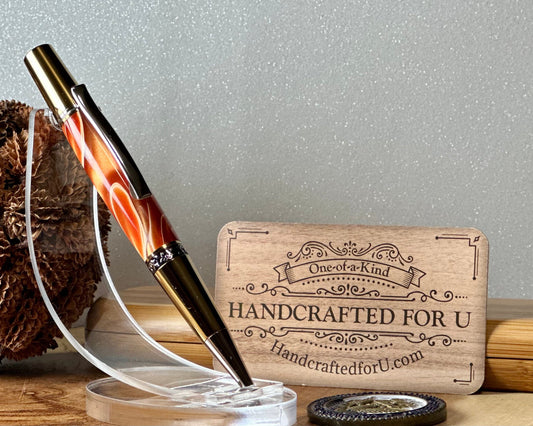 Aero Ballpoint Titanium Gold & Palladium (Lava Bright Classic and Gold Acrylic)