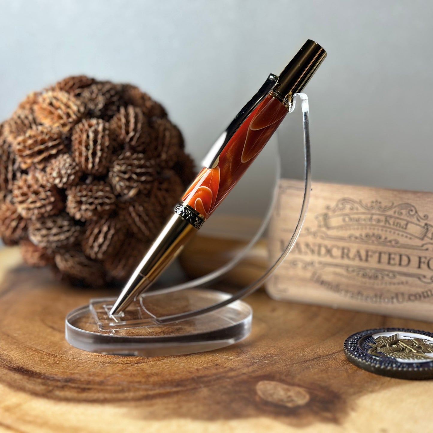 Aero Ballpoint Titanium Gold & Palladium (Lava Bright Classic and Gold Acrylic)