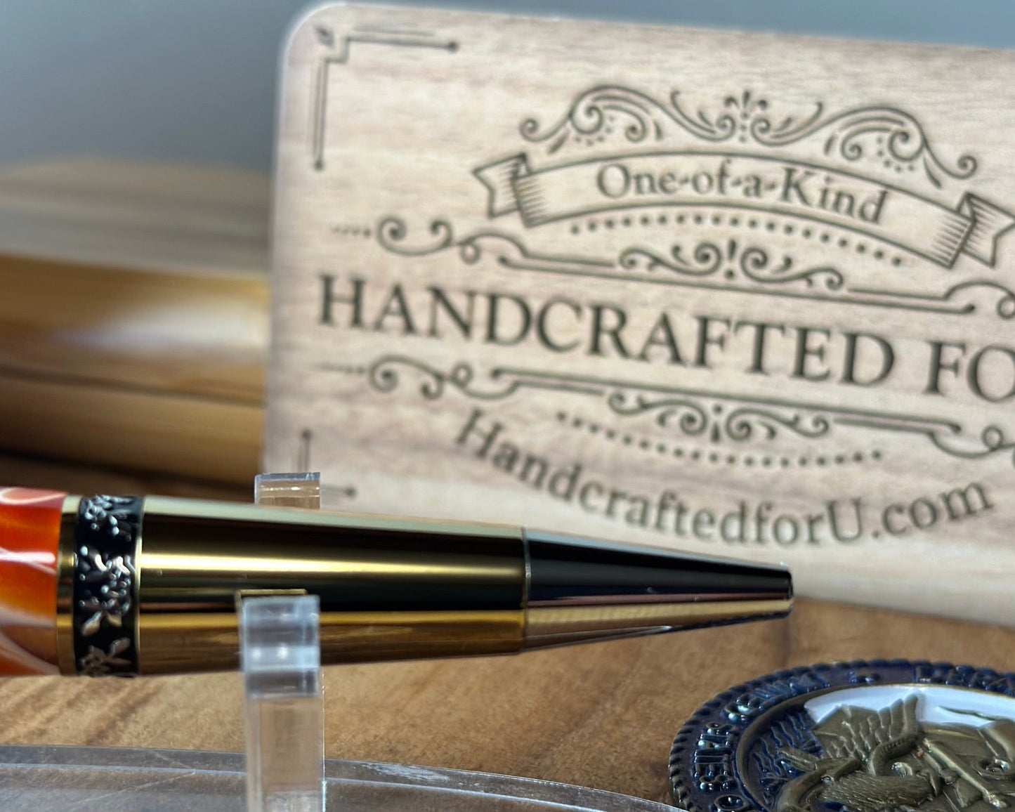 Aero Ballpoint Titanium Gold & Palladium (Lava Bright Classic and Gold Acrylic)