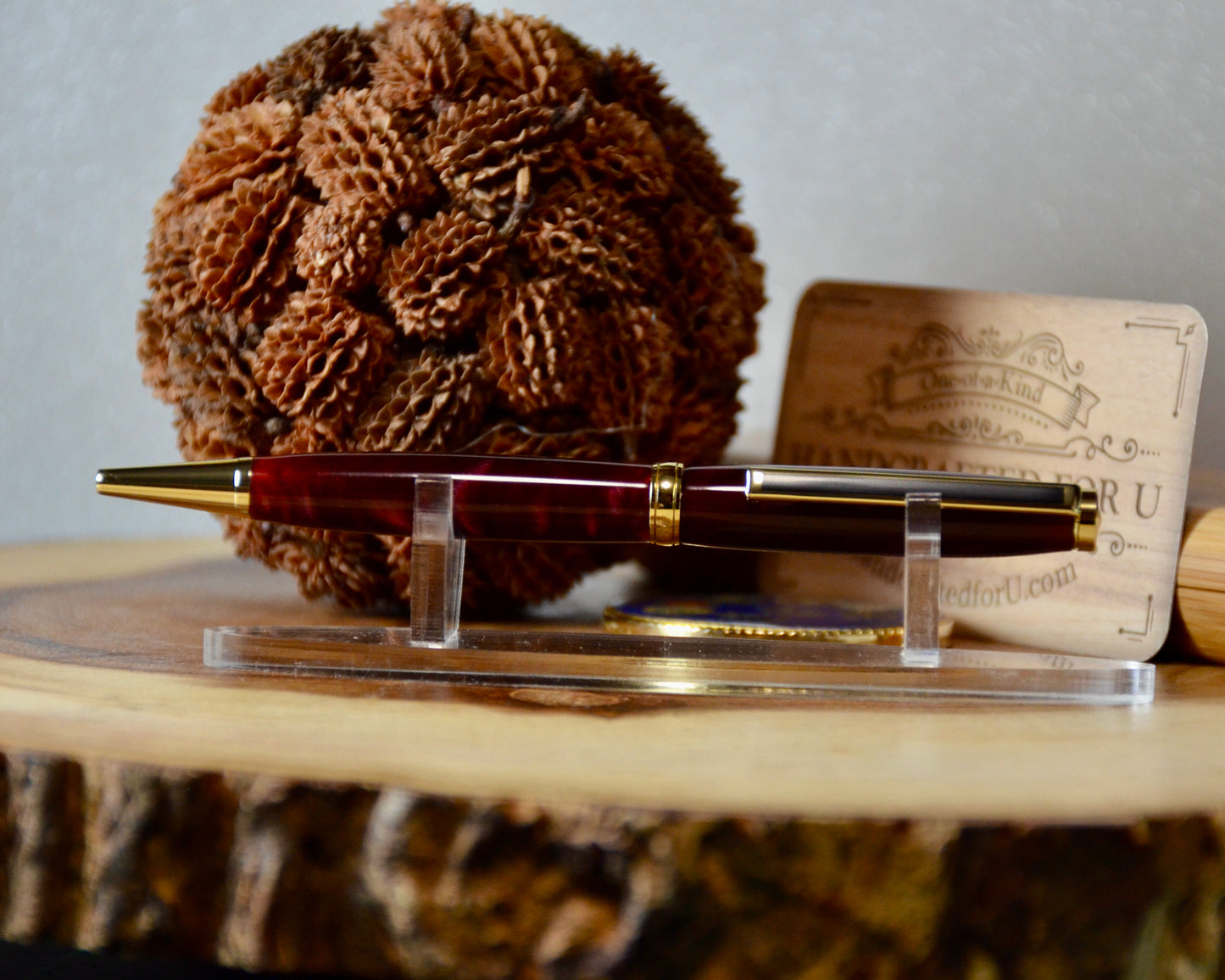 Slimline Gold & Black (Raspberry Marble)