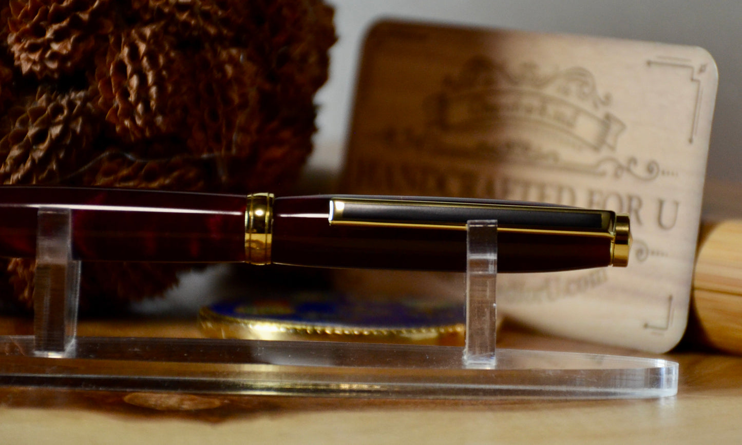 Slimline Gold & Black (Raspberry Marble)